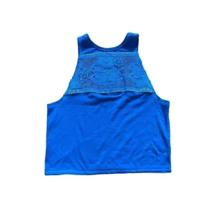 We the Free Window Crochet‎ Bright Electric Blue Tank Top XS thumbnail 3