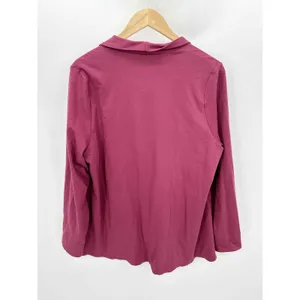 Trace Fashion Womens Magenta Blazer Jacket Organic‎ Cotton Size L Sustainable thumbnail 2