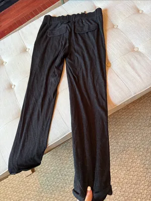 Democracy Grey Ribbed Knit Trouser Sweats High Rise Size Small thumbnail 7
