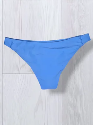Solid Cornflower Blue Women’s Cheeky Bikini Bottoms Seamless High Leg Low Rise thumbnail 4