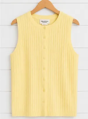 Song of Style Amiee Song butter yellow button front tank sml thumbnail 1