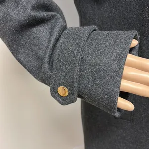 Michael Kors Dark Gray Wool Coat with Gold Hardware size M thumbnail 6