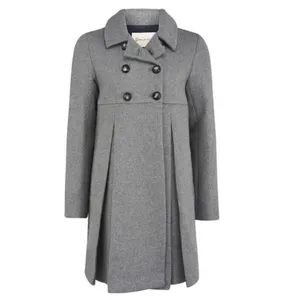 Zara Basic Gray Wool Blend Coat Double Breasted Classic Minimalist‎ M thumbnail 3