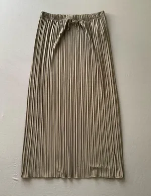 Zara Pleated Crepe Midi Skirt thumbnail 1