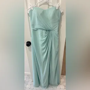 Bill Levkoff Strapless Mint Green Dress thumbnail 2