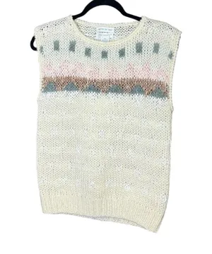 Vintage Wool Blend Sweater Vest Jamie Scott Size M thumbnail 2