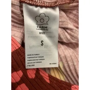 Farm Rio Toucanissimo Long Sleeve Stretch Cotton Bodysuit Size S‎ Burgundy thumbnail 7