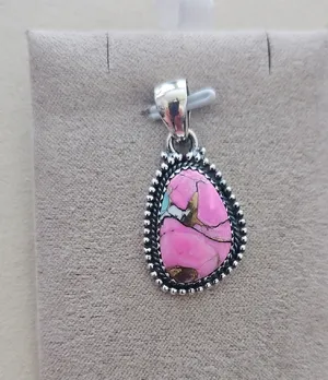 Cotton Candy Turquoise Pendant #3 thumbnail 1