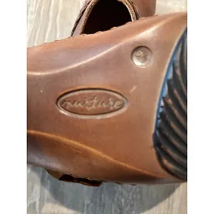 Nurture Brown Leather Braided Buckle Clogs Mules Womens 9.5 Block Heel‎ Shoes thumbnail 8
