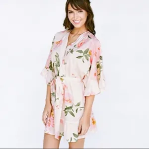 Plum Pretty Sugar floral robe size‎ small thumbnail 2