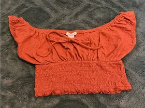 Billabong orange crop top thumbnail 1