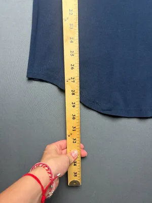 Gym Shark Women's Size M Graphic Tee Shirt Long Sleeves Navy Blue Athleisure thumbnail 3