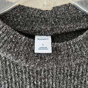 Old Navy Sz L Stretch Marled Pullover Flare Swing Midi Dress Long Flare Sleeve thumbnail 3