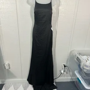 Leena For Mac Duggal Black Spaghetti Strap Dress Size 6 NWT thumbnail 2