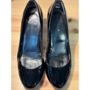 Cole Haan Nike Air Black Patent Leather‎ Round Toe Pumps Heels Womens 7B thumbnail 3