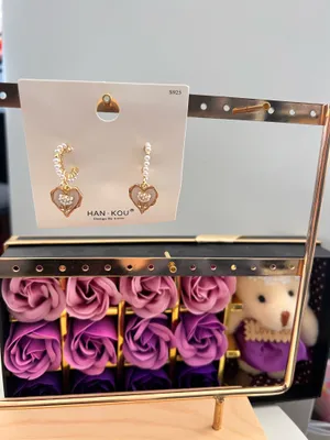 Gold Plated Pearl Flower Earrings thumbnail 5