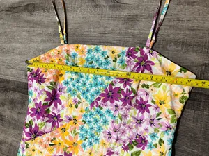 AVEC LES FILLES Anthropologie multicolored patchwork floral mini dress thumbnail 6