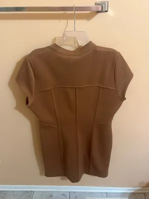Anthropologie Pilcro Moto Zip-Up Mini Dress in Brown thumbnail 5