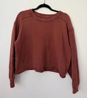 Aerie Cropped Crewneck Sweatshirt thumbnail 1