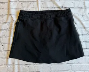 Old Navy Active Dynamic Fleece Short Skort Women's Black Large Zip Pockets thumbnail 1