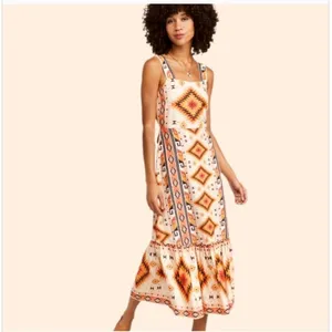 Never Fully Dressed Aztec Tribal Print Maxi Dress Boho Festival UK 12 / US 10 thumbnail 2
