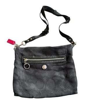 Coach Daisy Black Crossbody Bag with Signature Jacquard thumbnail 1