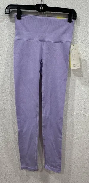 All in motion ribbed‎ purple leggings size small thumbnail 1