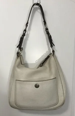 Coach Chelsea Cream Pebble Leather Hobo Shoulder Bag EUC Vintage thumbnail 1