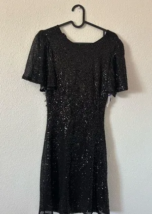 ASTR the label Sequin Flutter Sleeve Mini Dress DAMAGED! Sz M thumbnail 11