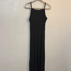 VTG 90s Y2K Black Floral Embroidered Maxi Dress Whimsigoth Fairy Goth Grunge thumbnail 6