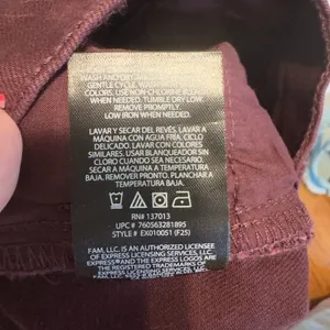 1503 | NWT Express Wine Wash Mid Rise Bootcut Jeans Burgundy Women 6 Fall Office thumbnail 9