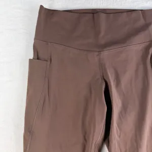 Member's Mark L Yoga Pants Everyday Flare High Rise Pockets Brown Bear‎ Athletic thumbnail 4