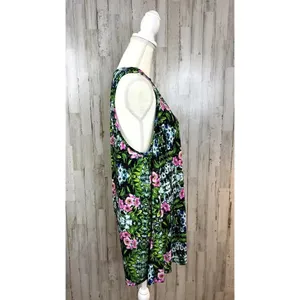 Show Me Your Mumu Women's Small Garrett Green/Pink‎ Floral Sleeveless Mini Dress thumbnail 4