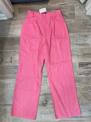 Trendy boutique Pink High-Rise Wide Leg Trousers thumbnail 1