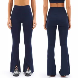 P. E. Nation Full Force Flare Pants Leggings High Rise Navy Blue thumbnail 8