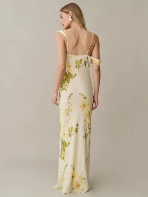 NWT Few Moda Sable Dress size 6 Yellow Floral Sunpetal garden Kourt reformation thumbnail 4