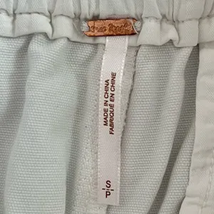 Free People Margate Pleated Paperbag Waist Zinc‎ White Trouser Pants thumbnail 7