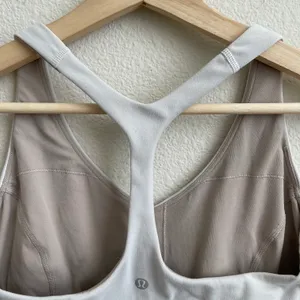 Lululemon White Arise Light Support Racerback Athletic Workout Sports Bra thumbnail 9