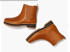 Madewell Leather Chelsea Ankle Boots in Tan thumbnail 1