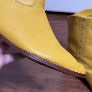 Vintage Dingo Yellow Leather Studded Cowboy Boots Retro Western Cowgirl Retro thumbnail 10