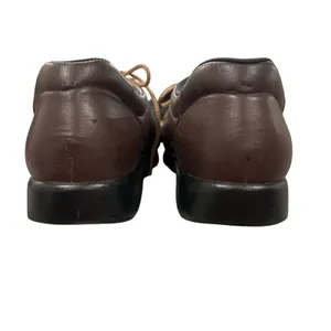 SAS women’s size 7.5 Brown Leather Comfort Walking Shoes Lace Up Moccasin Flats thumbnail 3
