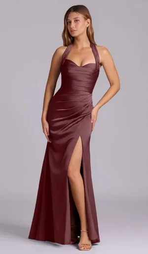 Azazie Brown bridesmaid dress thumbnail 1