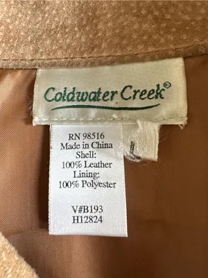 Vintage 90s Y2K Coldwater Creek Suede Fitted Button-Front Jacket in Camel Tan L thumbnail 4