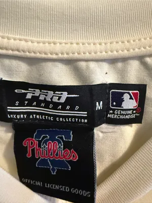 Pro Standard Philadelphia Phillies Women’s Ivory Reverse Short Sleeve T-Shirt thumbnail 6