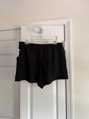 Gap 4” High Rise Pull-On Linen Blend Shorts Black M NWT thumbnail 10