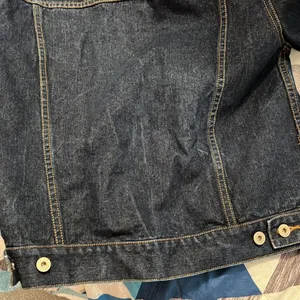 Vintage Denim Jean Jacket Dark Wash Size Large 100% cotton thumbnail 11