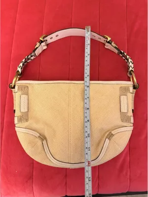 Vintage Coach Soho Angora Straw Hobo Bag 2005 thumbnail 6