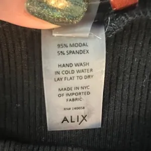 Alix NYC Long Sleeve Crop Top in Black thumbnail 5