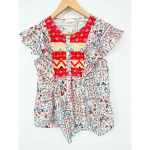 Anthropologie‎ Let Me Be Bandana Button Down Top Womens 6 Patchwork Hippie Boho thumbnail 2