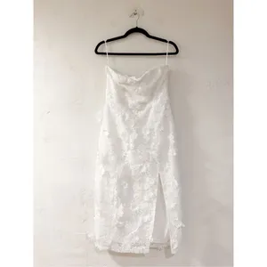 Lulus Elevated Sensation 3D Floral Embroidered Midi Dress in White Medium thumbnail 2